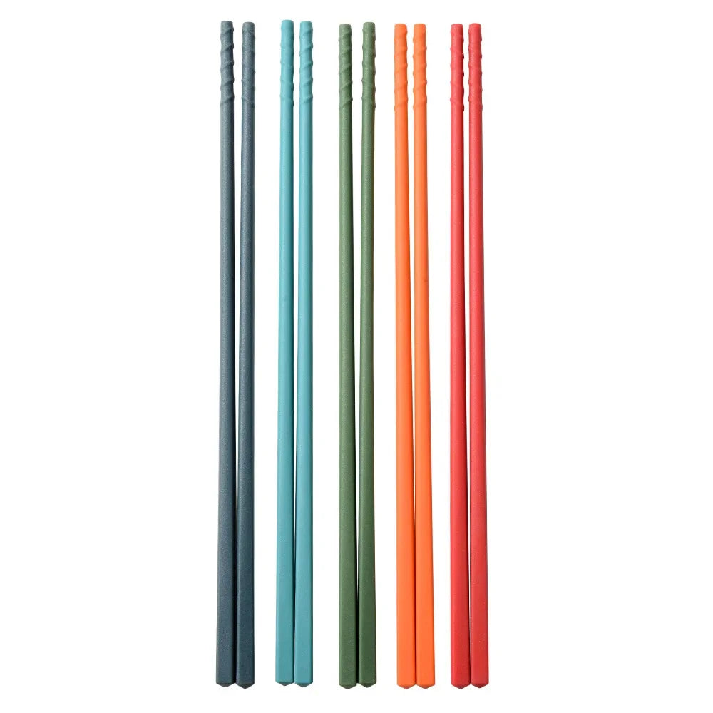 Non-Slip Silicone Japanese Chopsticks Set for Sushi 5 Pairs